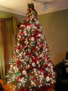 "Thank goodness for Nancy who helped us get the tree up!"