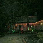 "Our House with the Christmas Lights Up"