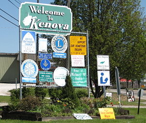 Photo of the welcome sign in Kenova, West Virg...