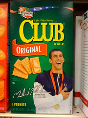 Michael Phelps endorses Club crackers